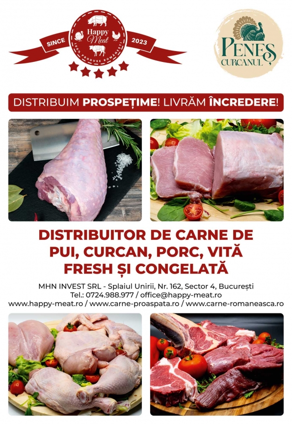 Happy Meat - Distribuitor de carne de Pui, Curcan, Porc si Vita, Fresh si Congelata